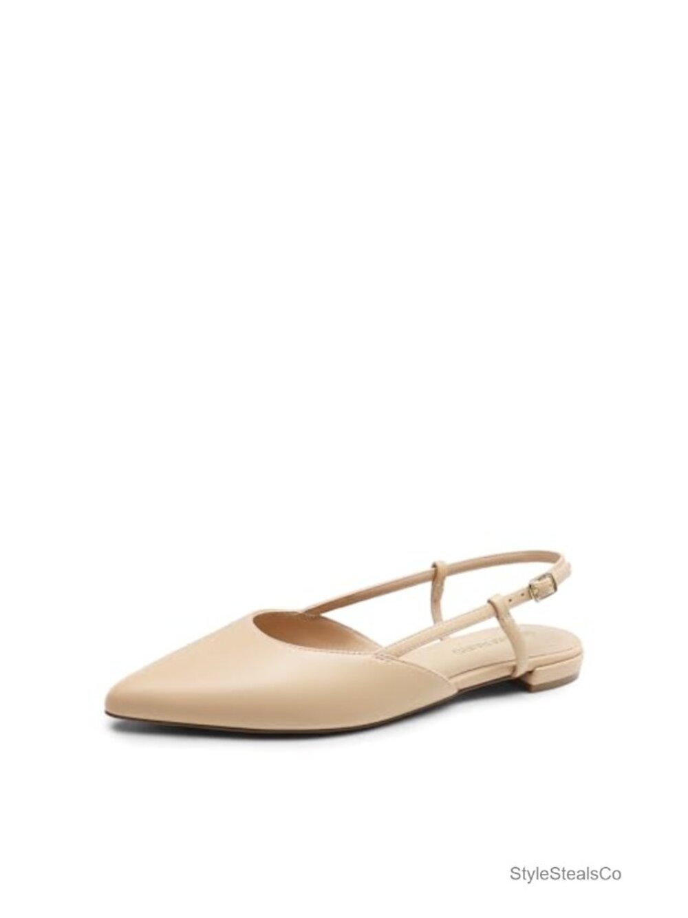 Pointed Toe Slingback Dress Flats Adjustable Strap Comfortable